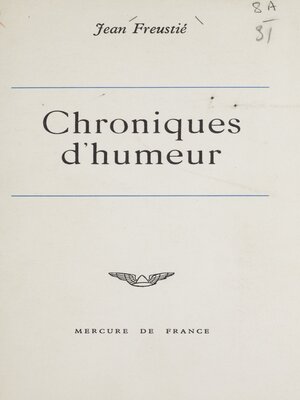 cover image of Chroniques d'humeur